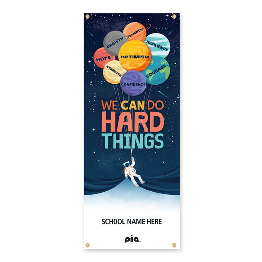 We Can Do Hard Things Fabric Banner